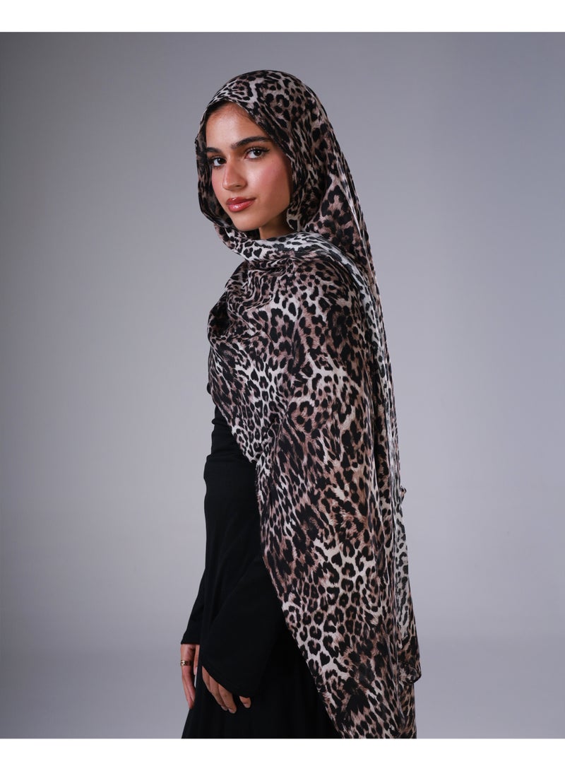 Lavezzi Leopard Modal Hijab – Soft Breathable Long Scarf for Women – Lightweight Modest Fashion Headscarf – Elegant Everyday Hijab Shawl (1) - Image 3